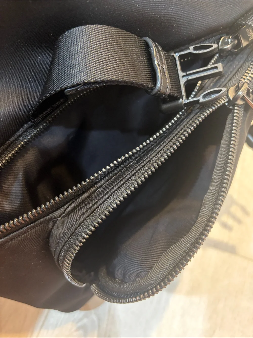 Michael Kors Black Nylon Logo Strap Backpack